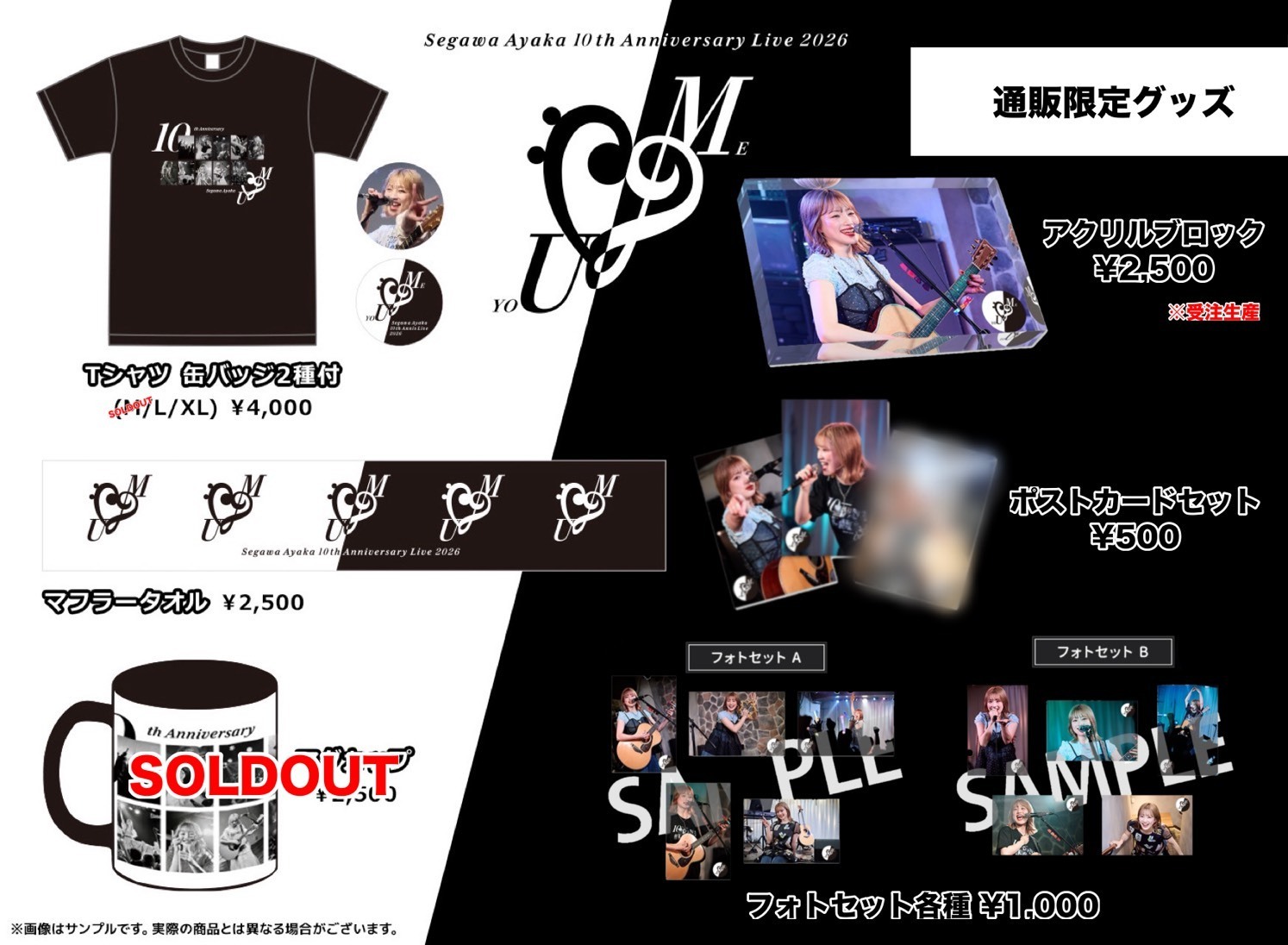 グッズ通販】Segawa Ayaka 10th Anniversary Live 〜 U&M 〜 | 瀬川